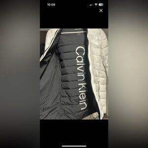 White Calvin Klein coat